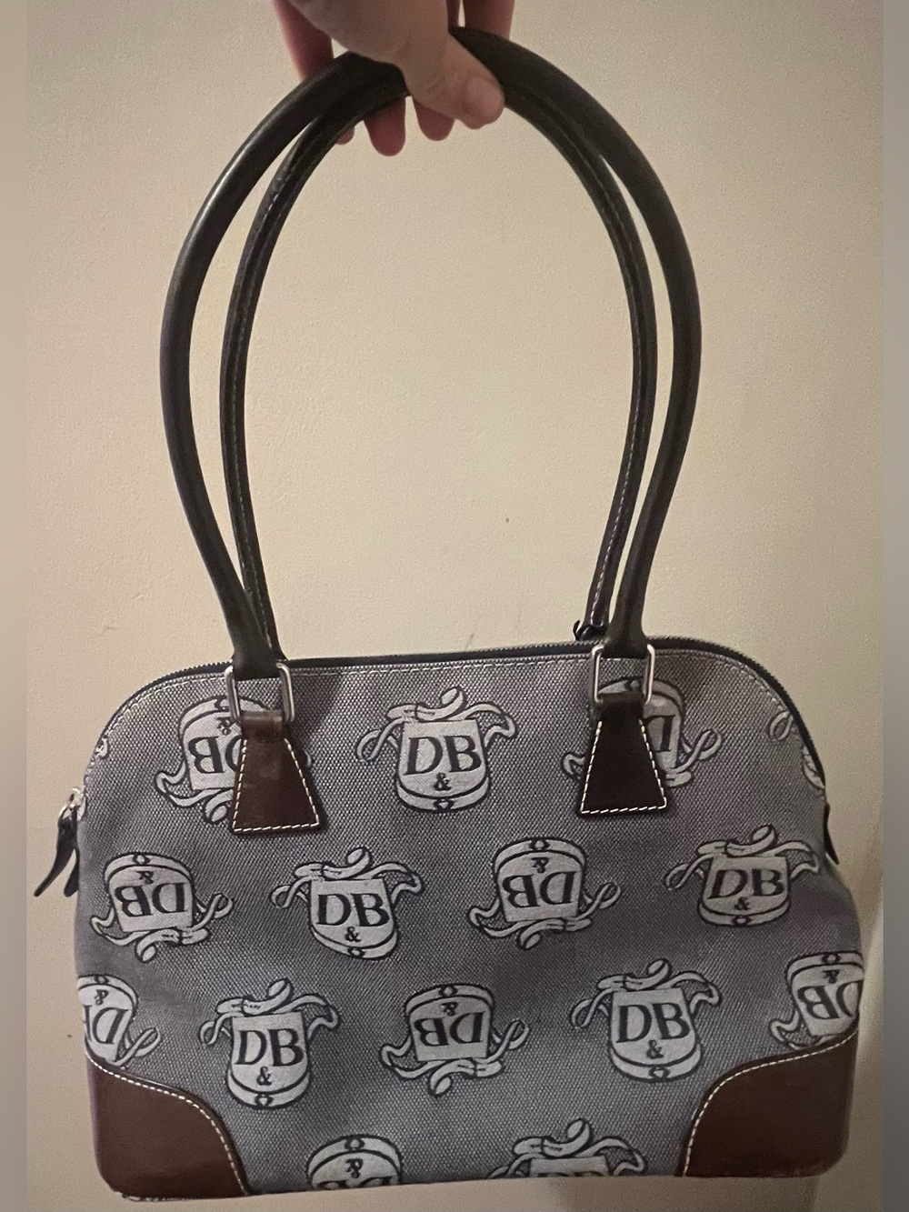 Dooney & Bourke Signature Donegal Crest Domed Satchel Bag with Matching Wristlet